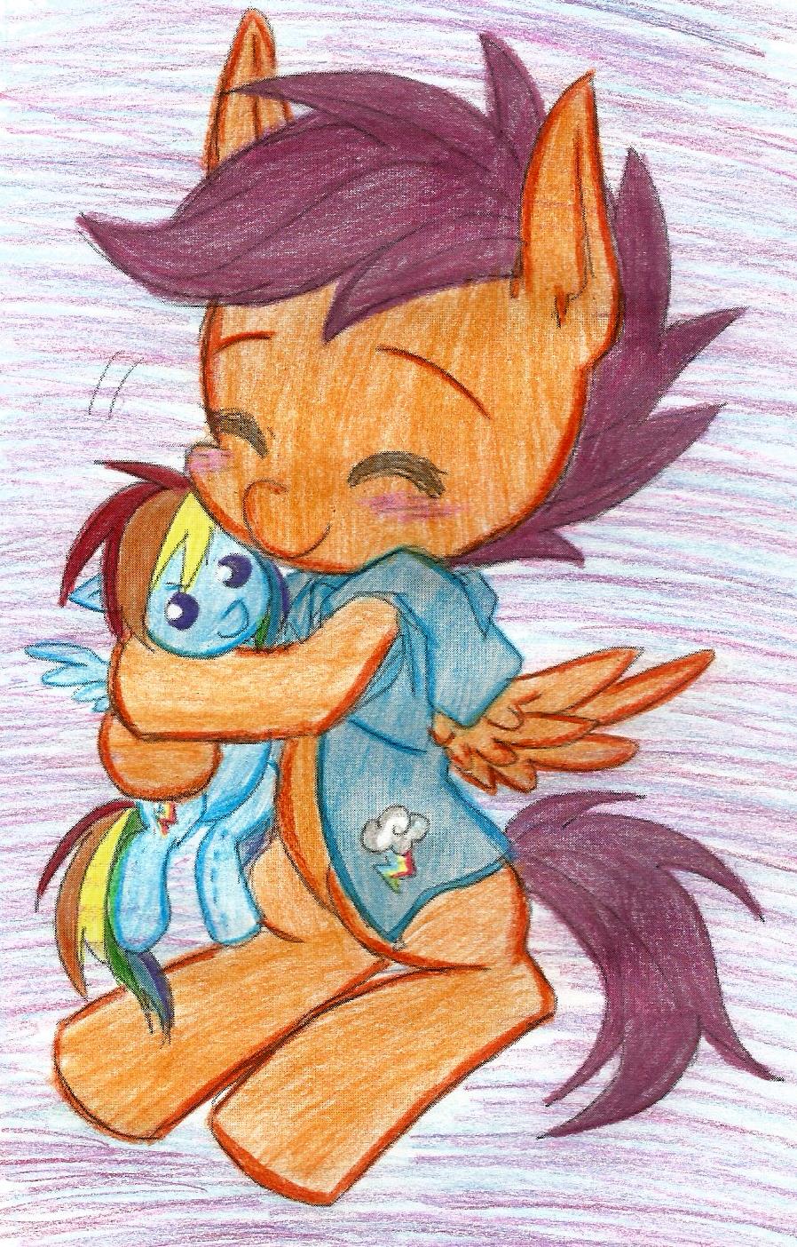 (MLP)Scootaloo Hugging RD