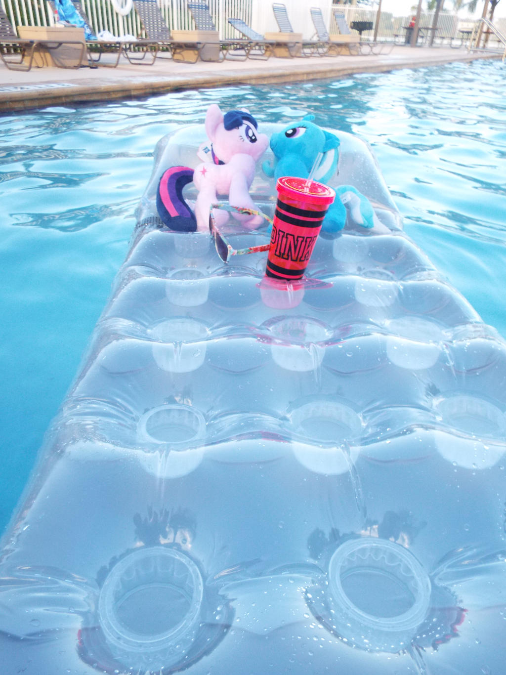 (MLP)Twixie's Pool Floaty Ride by KrazyKari on DeviantArt