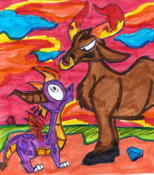 (Spyro) Lil Purple VS Bloody Bull