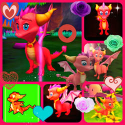 ( Spyro ) Ember the Dragoness Collage