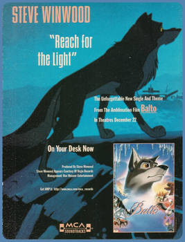 ( Balto )Steve Winwood 1995 Ad Reach for the Light