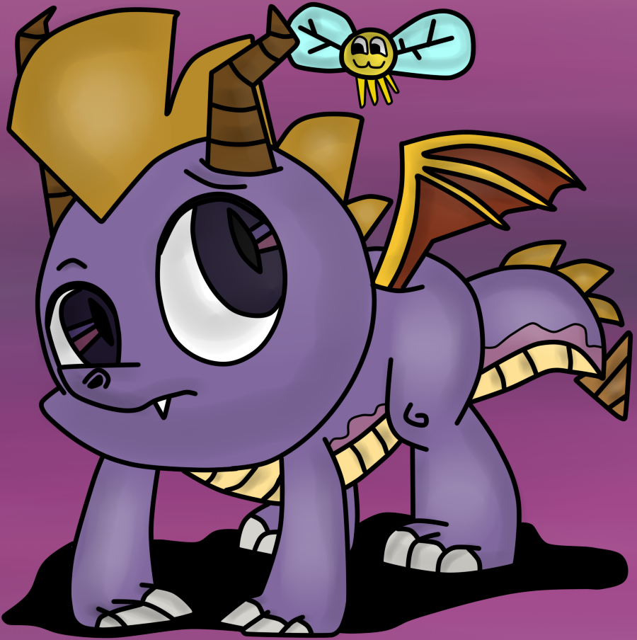 ( Spyro/MLP ) Quadruped Spyro with Sparx