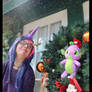 (MLP) Twilight and Spike's Christmas Cosplay