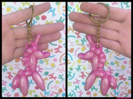 (MLP) Unicorn Balloon Animal Keychain