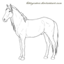 Spanish Mustang Stallion - Free Lineart