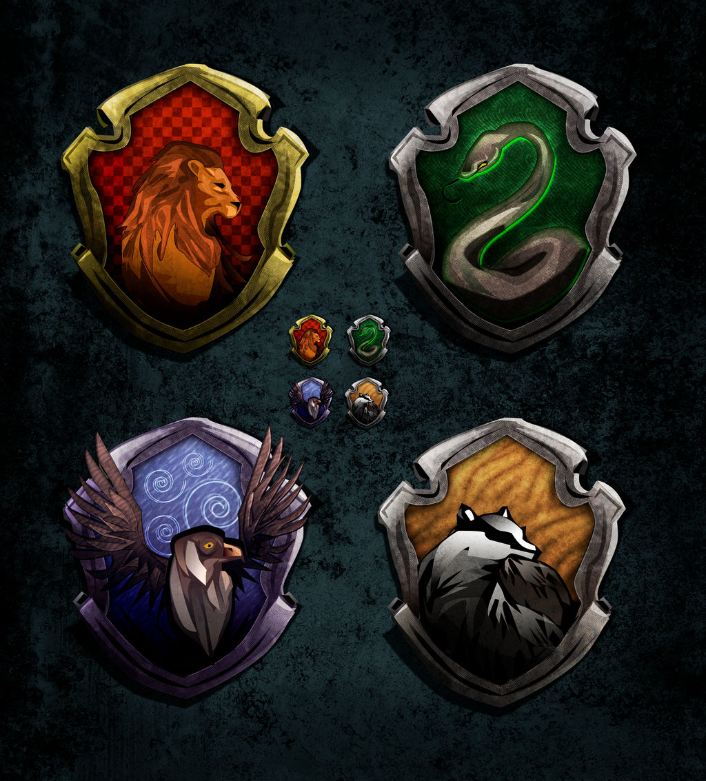 Shields Of Four Hogwarts Houses By RafaelGiovannini On DeviantArt shields-of-four-hogwarts-houses-by-rafaelgiovannini-on-deviantart