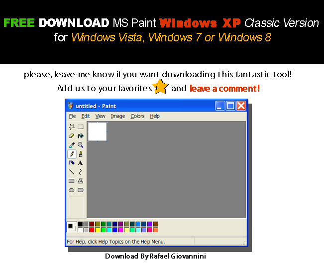 FREE DOWNLOAD Classic XP-MSPaint!