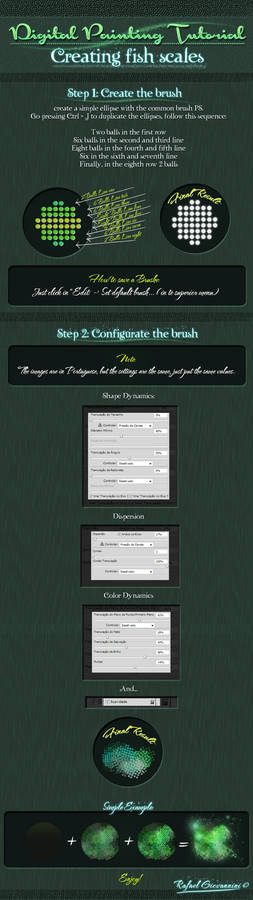 Digital Painting Tutorial  - Creating Fish Scales