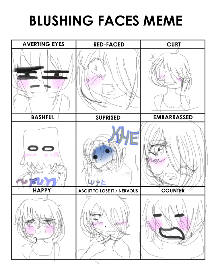 blushing faces meme ft human!sprackle by DitkaSaysHi on DeviantArt