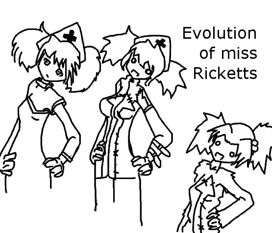 Evolution of Miss Ricketts by banana-democrat on DeviantArt
