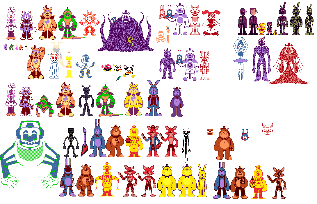 Pixilart - FNaF 5 Stylized Sprites uploaded by crazycreeper529