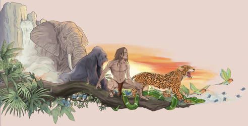 fresque tarzan