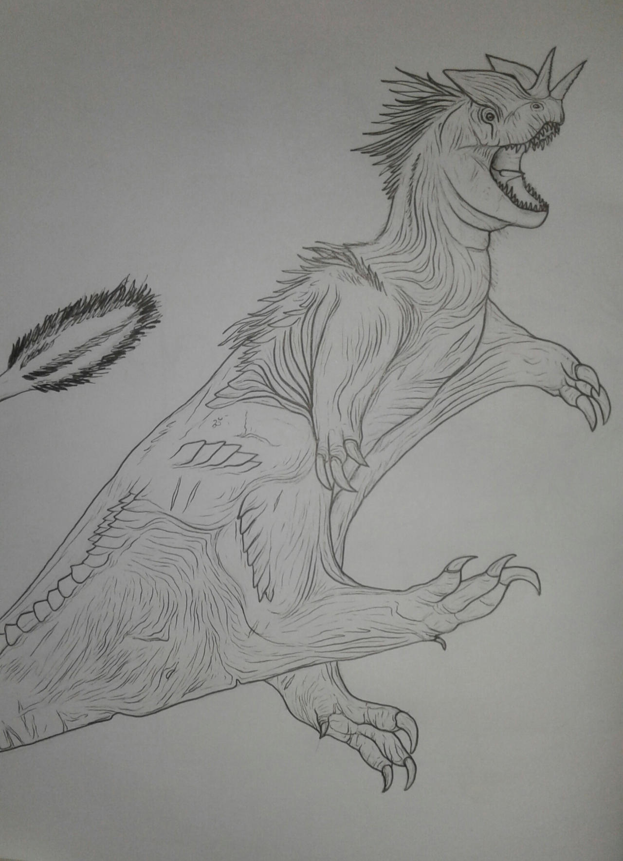Jumping Red Raptor by hagazzo on DeviantArt
