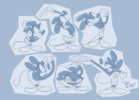 Mickey Mouse poses