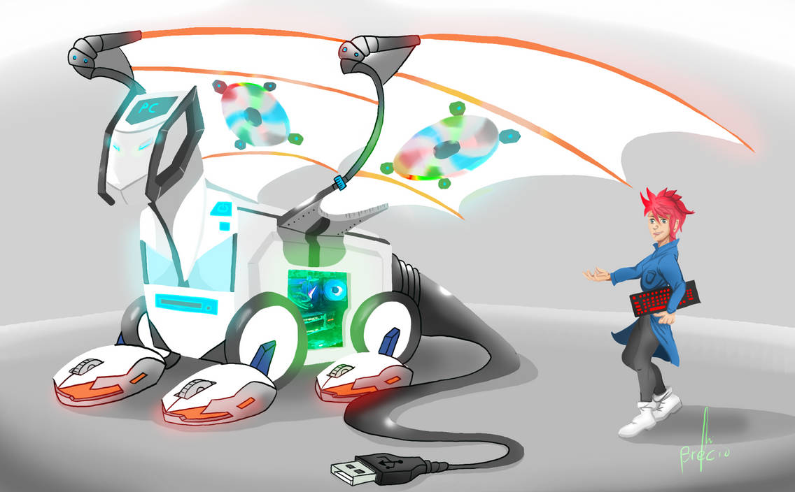 64-Bit Dragon and his Master Programmer by Fizz12 on DeviantArt