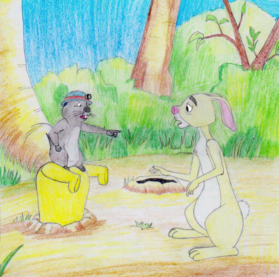 Gopher chastises Rabbit by MellowSunPanther on DeviantArt