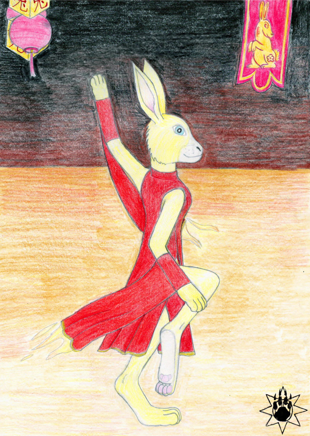 Fire Rabbit Friends Chinese Fire Dancing Rabbit by MellowSunPanther on DeviantArt