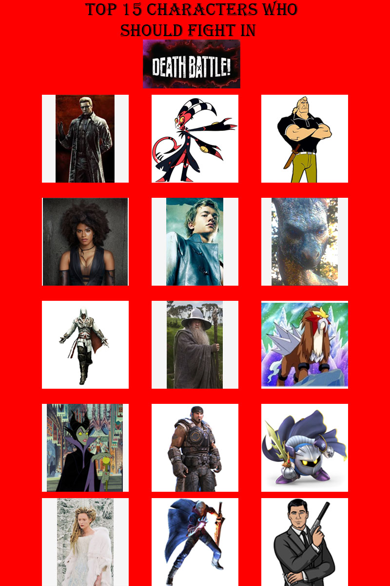 Death Based Characters Top 15 Characters For Death Battle (Part 1) by MellowSunPanther on ...