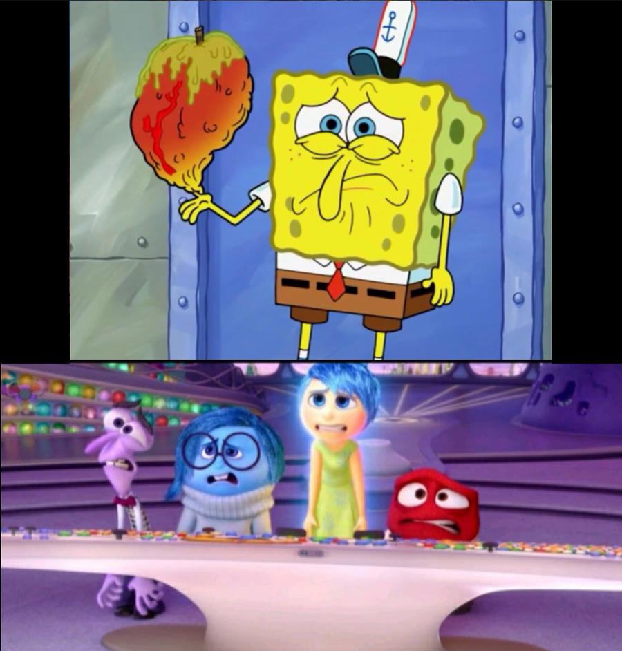 Inside Out Emotions Cringe at SpongeBob's Splinter by ...