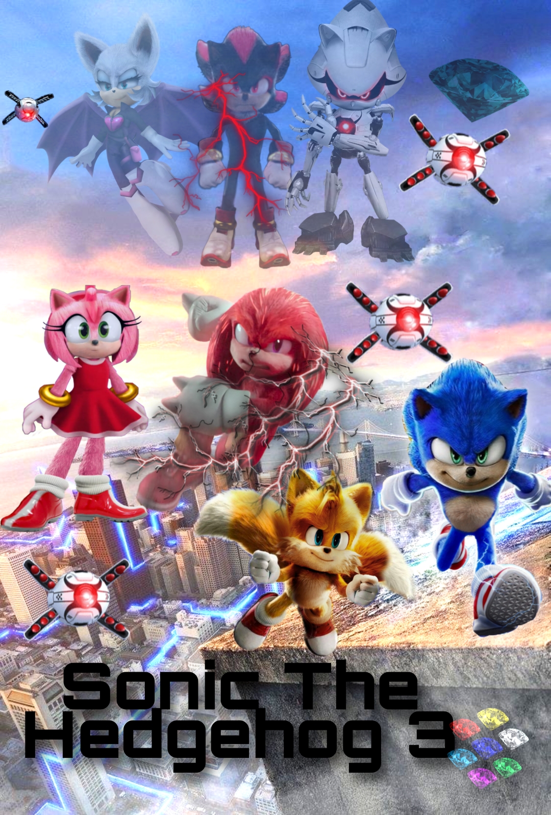 Sonic 3 poster edit by me (2024) in 2023  Sonic the movie, Sonic the  hedgehog, Sonic