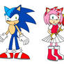 My AU Sonic and Amy design
