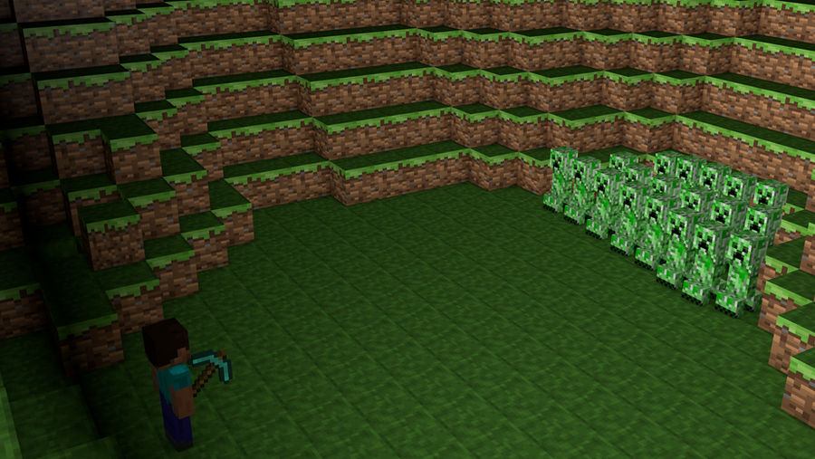 Steve vs. Small Creeper Army