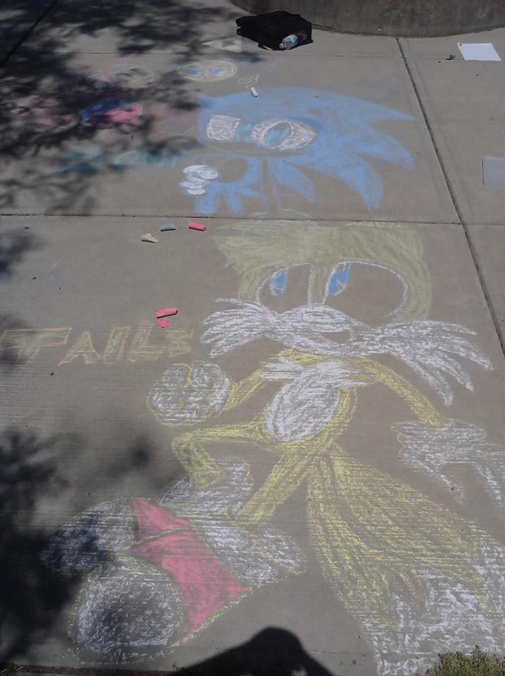 Chalk Sonic and Tails