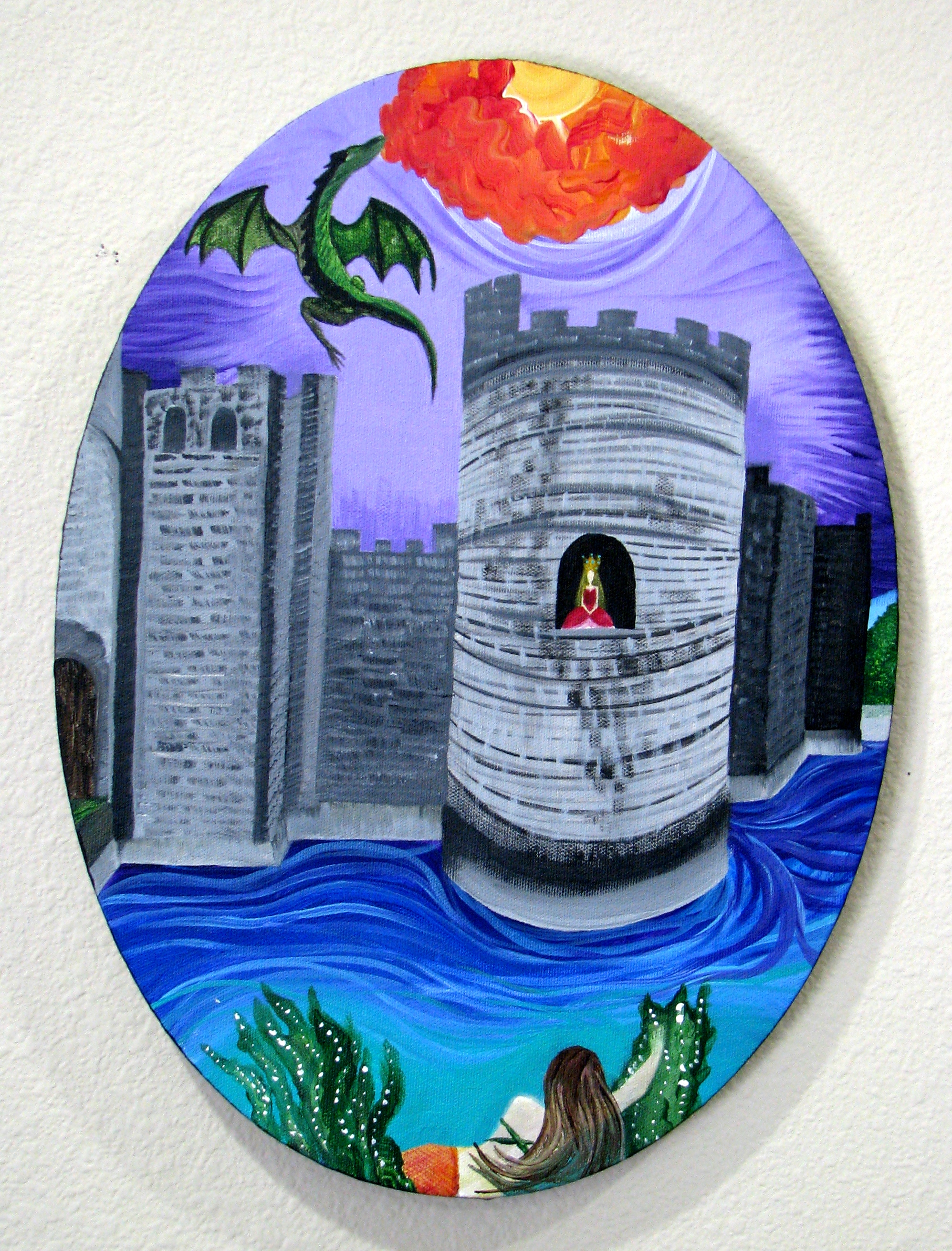 Fantasy Combo:Dragon + Castle + Princess + Mermaid