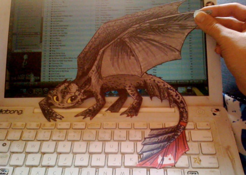 HTTYD - Toothless Paper Child by lemon-lime-lover on DeviantArt
