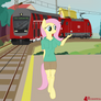 Fluttershy on platform