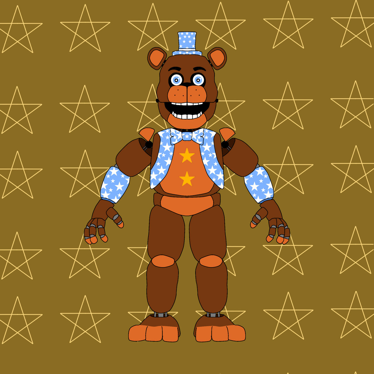 Stylized Freddy Fazbear FNAF 1 Fan-Art by Berriesonvr on DeviantArt