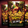 Tiki Bar Party Flyer PSD