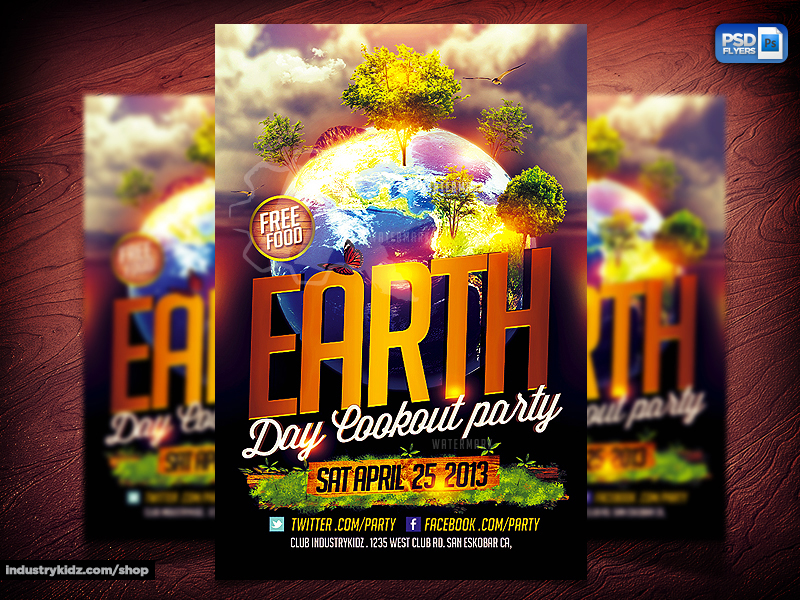 Earth Day PSD Flyer Design