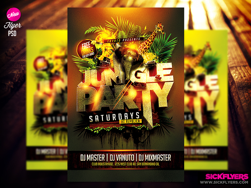 Jungle Party Flyer Template