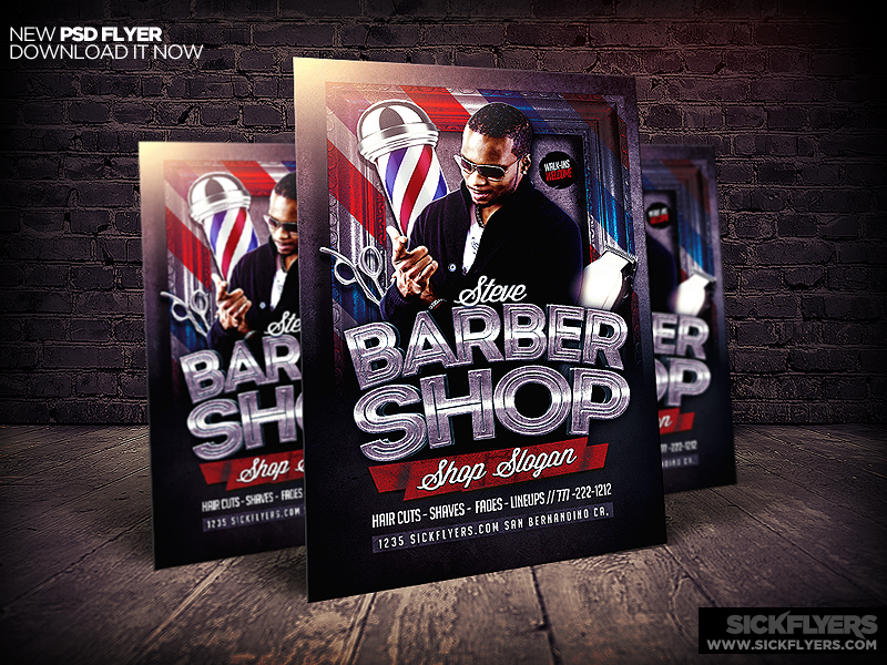BarberShop Flyer Template PSD by Industrykidz on DeviantArt