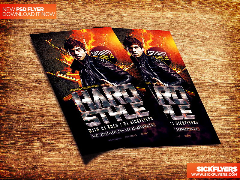 HardStyle Flyer Template PSD