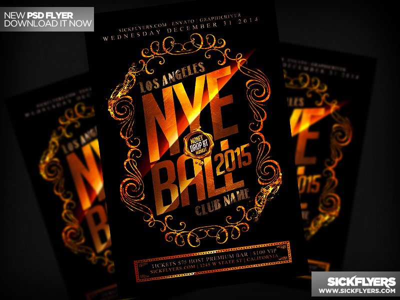 New Years Flyer PSD