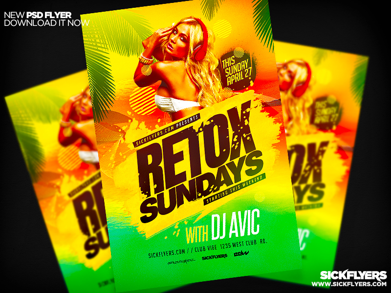 Summer Retox Flyer PSD