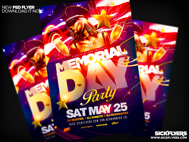 Memorial Day Flyer Template