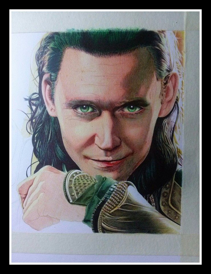 God of Mischief (in biro) (WIP 3)