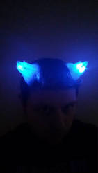 Rin Okumura Horns Blue Flames Costume Cosplay 1