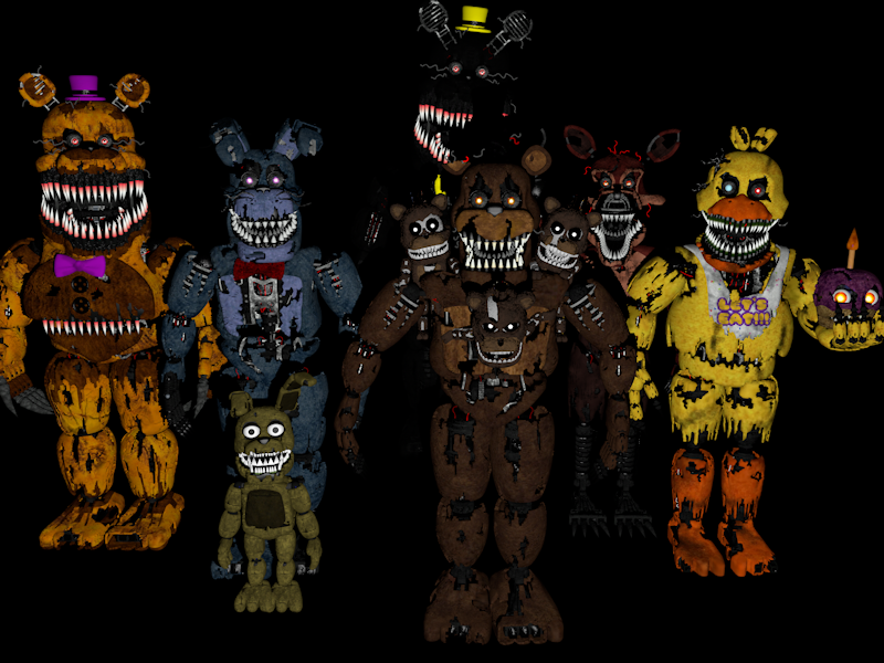 FNAF 4 Nightmare Pack Download C4d by souger222 on DeviantArt