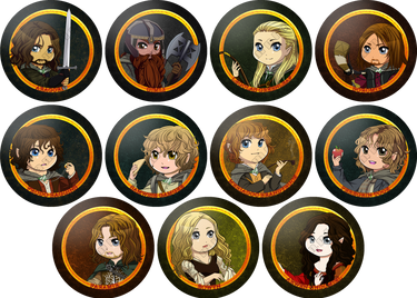 Lord of the Rings Button Set