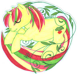 Decorative Pony Bonsai Badge