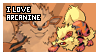 Arcanine fan stamp