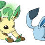 Leafeon + Glaceon