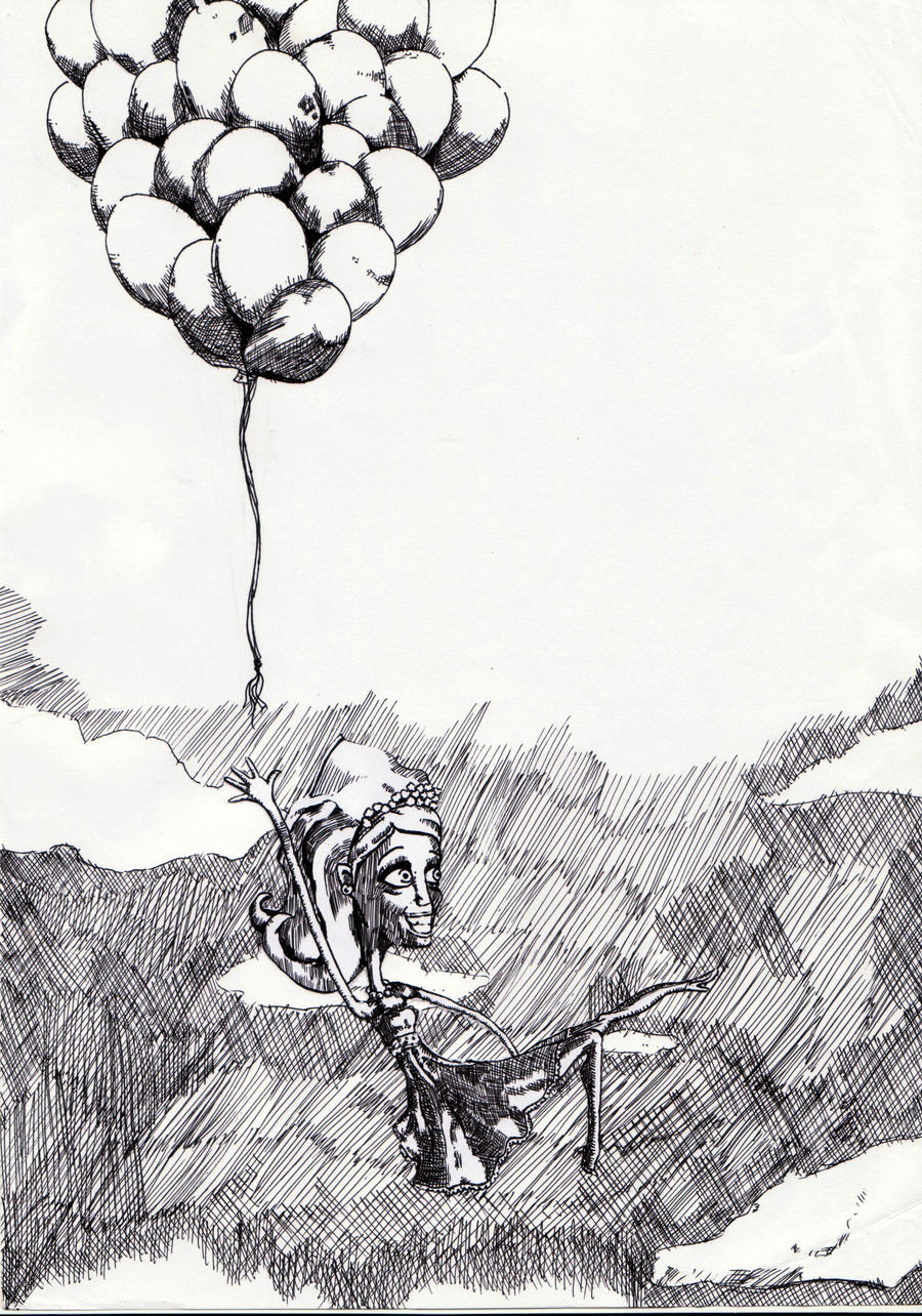 The Runaway Mannequin,Balloons by BirhangZ on DeviantArt