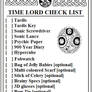 Doctor Who - Time Lord Check List