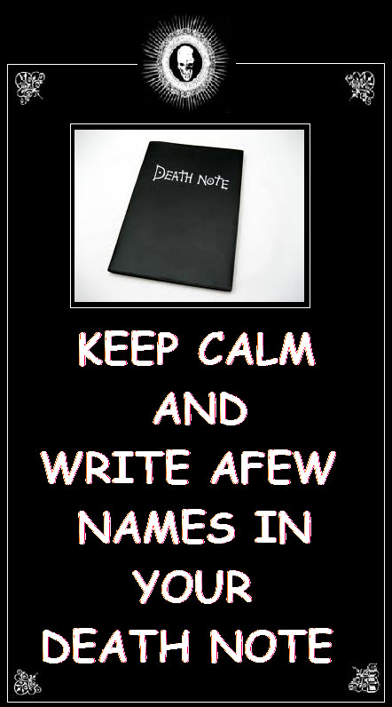 Death Note - Keep Calm Poster