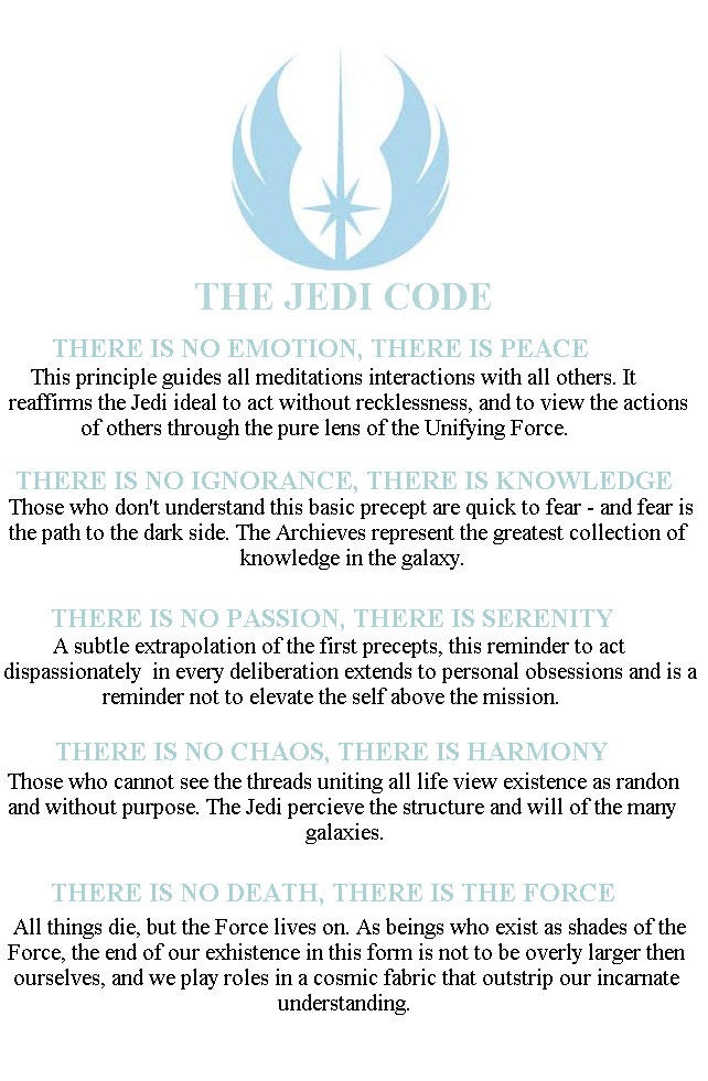 Star Wars - The Jedi Code by DoctorWhoOne on DeviantArt